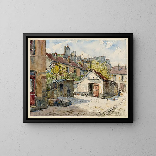 El patio de los Patriarcas, 10 rue de l'Épée de Bois - Georges-Henri Manesse — cuadro enmarcado en la pared