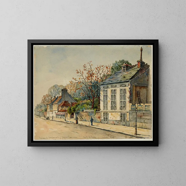 Casa de campo de Jean-Jacques Rousseau, 20 quai de Passy - Georges-Henri Manesse — cuadro enmarcado en la pared