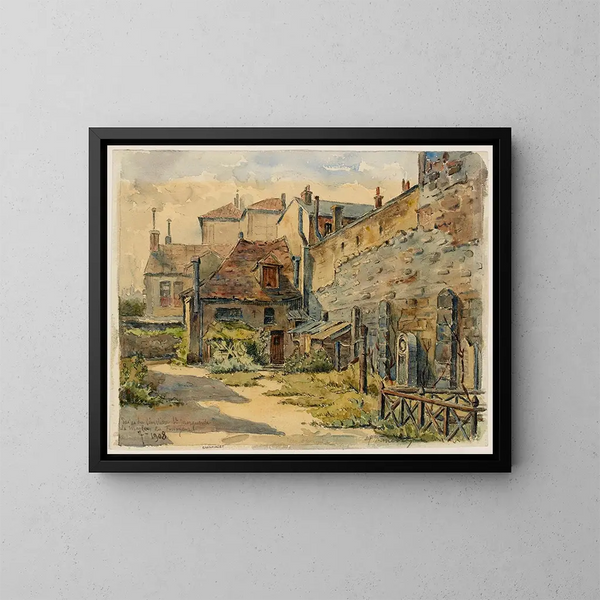 Restos del cementerio Sainte-Marguerite, calle Saint-Bernard - Georges-Henri Manesse — cuadro enmarcado en la pared