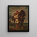 Árabe sellando su caballo - Georges Dété — cuadro enmarcado en la pared