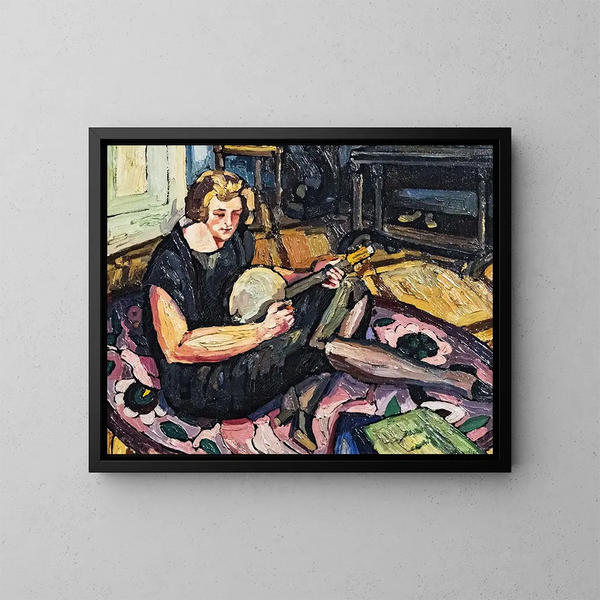 Luce en el banjo en la sala de Rabastens - Georges Gaudion — cuadro enmarcado en la pared