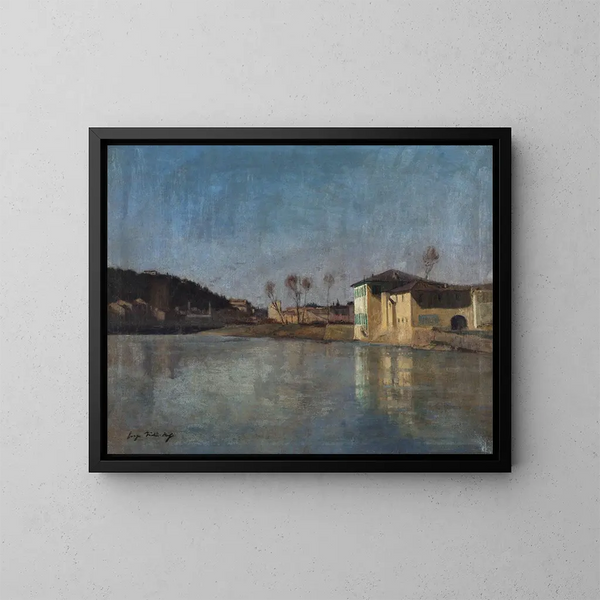 Vista de los alrededores de Florencia - Georges Hugo — cuadro enmarcado en la pared