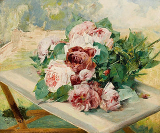 Naturaleza muerta con rosas - Georges Jeannin — vista de la obra