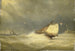 de mar agitada con veleros - Georges Johannes Hoffmann — vista de la obra