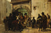 Spectacle de marionnettes dans une rue espagnole - Georges Jules Victor Clairin — artwork view