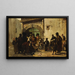 Spectacle de marionnettes dans une rue espagnole - Georges Jules Victor Clairin — framed artwork on a wall