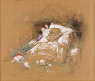 Victor Hugo on his deathbed - Georges Jules Victor Clairin — artwork view