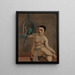 Mujer con loro - Georges Kars — cuadro enmarcado en la pared
