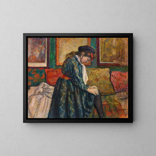 La Jarretière - Georges Lemmen — cuadro enmarcado en la pared