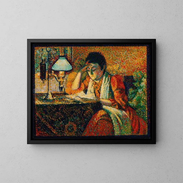 La Liseuse - Georges Lemmen — cuadro enmarcado en la pared