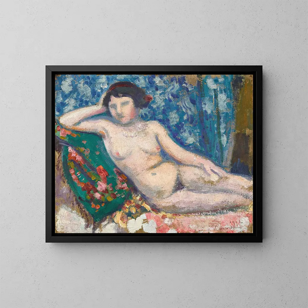 El modelo - Georges Lemmen — cuadro enmarcado en la pared