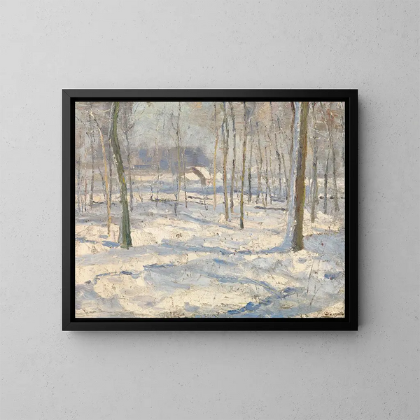 Croquis de paisaje de invierno - Georges Léon Ernest Buysse — cuadro enmarcado en la pared