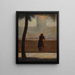 A man leaning on a parapet - Georges Seurat — framed artwork on a wall