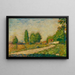 En el borde del pueblo - Georges Seurat — cuadro enmarcado en la pared