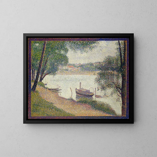 Tiempo gris en la Grande Jatte - Georges Seurat — cuadro enmarcado en la pared