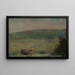 Paisaje en Saint-Ouen - Georges Seurat — cuadro enmarcado en la pared