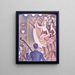 El alboroto - Georges Seurat — cuadro enmarcado en la pared