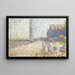 L'Hospice y el Faro de Honfleur - Georges Seurat — cuadro enmarcado en la pared