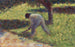campesino con azada - Georges Seurat — vista de la obra