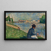 Estudio para Los bañistas en Asnières - Georges Seurat — cuadro enmarcado en la pared
