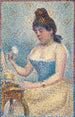 Young woman powdering herself - Georges Seurat — artwork view