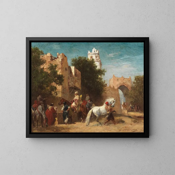Una parada en las paredes de la ciudad - Georges Washington — cuadro enmarcado en la pared