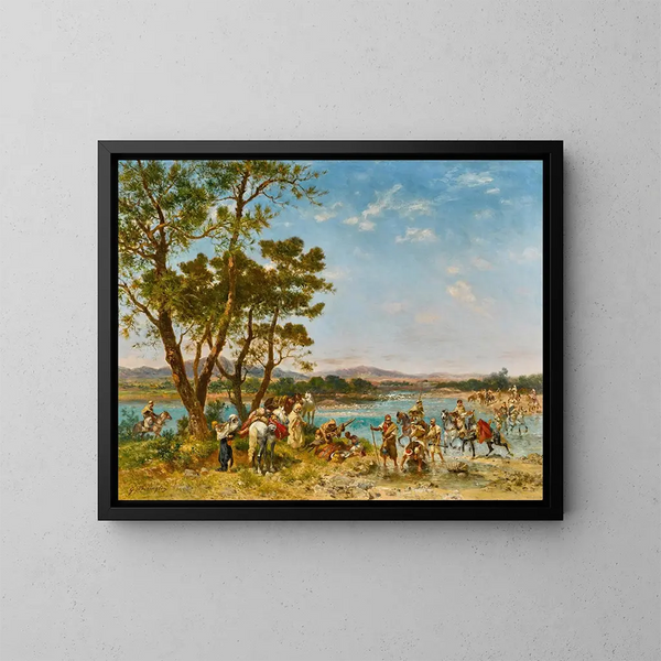 Traversée du Wadi - Georges Washington — cuadro enmarcado en la pared