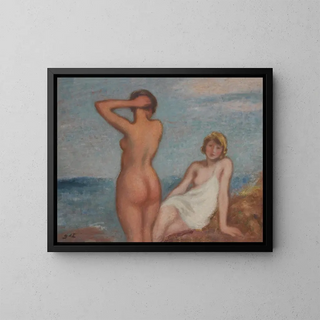 Las bañistas - Georges d'Espagnat — cuadro enmarcado en la pared
