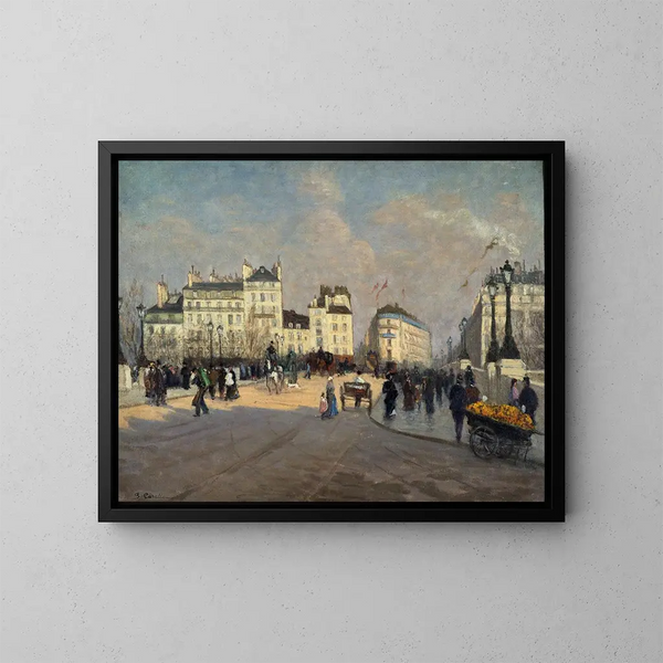 Vista del Puente Nuevo - Georges-Émile Carette — cuadro enmarcado en la pared
