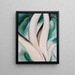 Birch Trees at Dawn on Lake George - Georgia O'Keeffe — framed artwork on a wall
