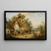 Village Scene Painting - Georgina Lara — framed artwork on a wall