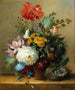 naturaleza muerta con flores y un nido de pájaro - Georgius Johannes Jacobus van Os — vista de la obra