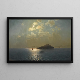 Georgy Zakharovich Bashinzhagyan - Lake Sevan In Moonlight.webp