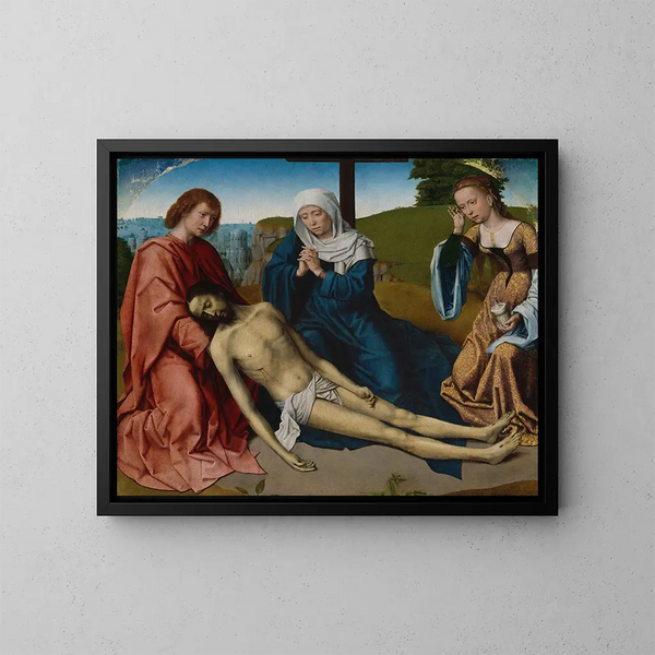 Lamentación sobre el cuerpo de Cristo - Gerard David — cuadro enmarcado en la pared