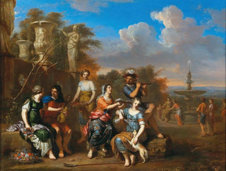 Concierto a la antigua - Gerard Hoet — vista de la obra