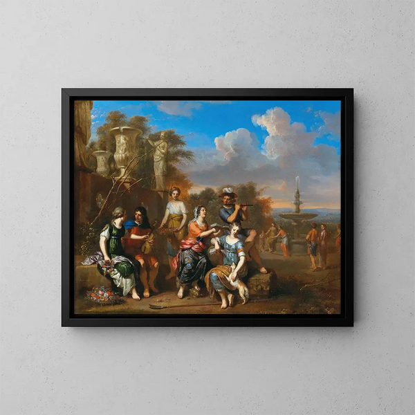 Concerto à l'ancienne - Gerard Hoet — framed artwork on a wall