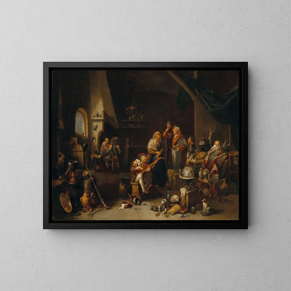 Un estudio de charlatán - Gerard Thomas — cuadro enmarcado en la pared