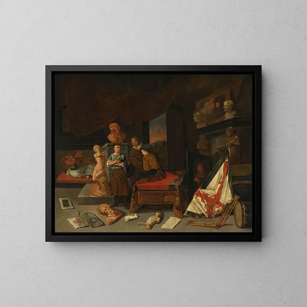 Un escultor en su taller - Gerard Thomas — cuadro enmarcado en la pared