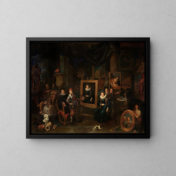 L'Atelier del pintor - Gerard Thomas — cuadro enmarcado en la pared