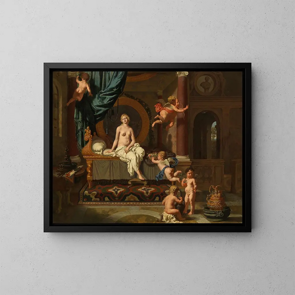 Herse esperando la llegada de Mercurio - Gerard de Lairesse — cuadro enmarcado en la pared
