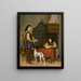 ficier writing a letter to a trumpeter - Gerard ter Borch — framed artwork on a wall