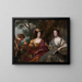 doble retrato de Amalia van Solms y Charlotte de La Trmolle - Gerard van Honthorst — cuadro enmarcado en la pared