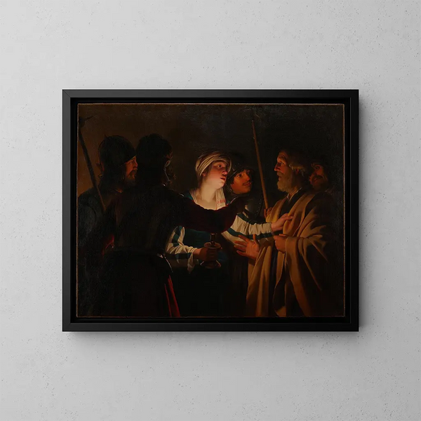 El rechazo de San Pedro - Gerard van Honthorst — cuadro enmarcado en la pared