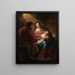 La Sagrada Familia - Gerard van Honthorst — cuadro enmarcado en la pared