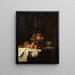 Still life with peaches and grapes - Gerardine van de Sande Bakhuyzen — framed artwork on a wall