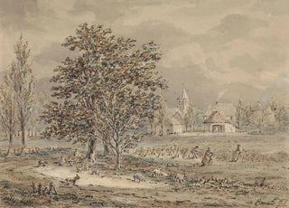 Gerardus Emaus de Micault - Gezicht op het dorp Zoelmond.webp