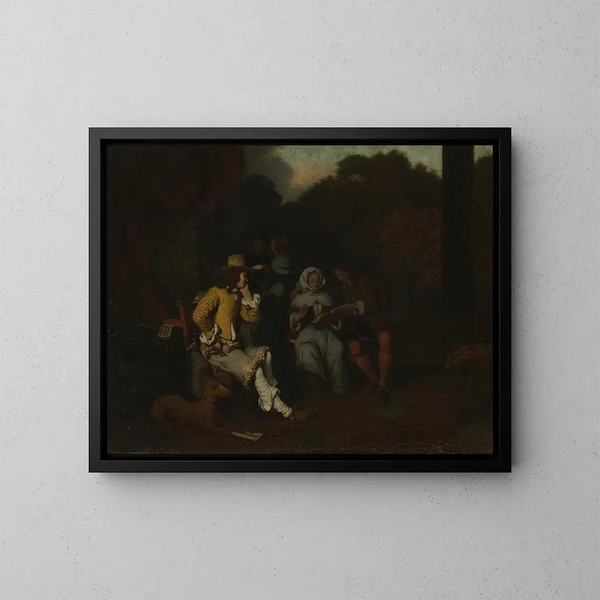Una fiesta musical - Gerbrand van den Eeckhout — cuadro enmarcado en la pared