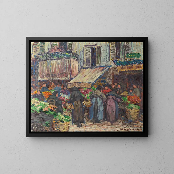 Les Halles in Paris - Gerda Wallander — framed artwork on a wall