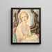 Lady in front of a mirror - Gerda Wegener — framed artwork on a wall