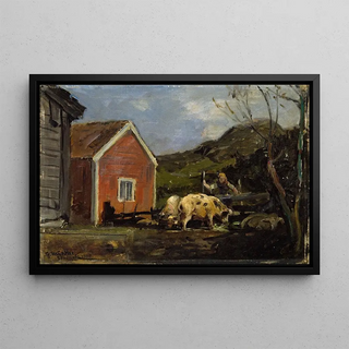 Gerhard Munthe - Pigs in Moonlight.webp